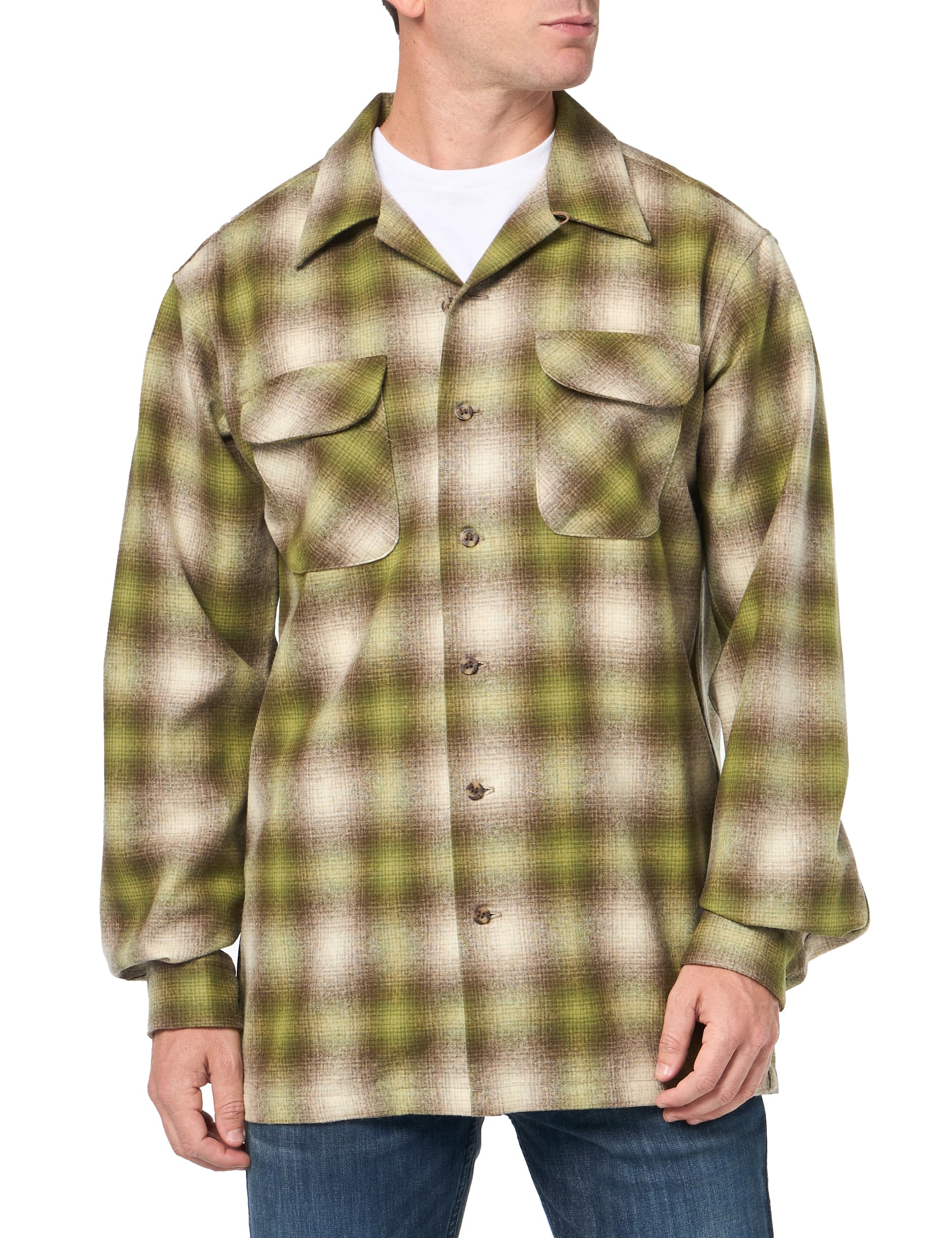 Pendleton Men's Long Sleeve Tall Board Shirt - Classic Plaid Flannel for Outdoor Adventures & Casual Wear