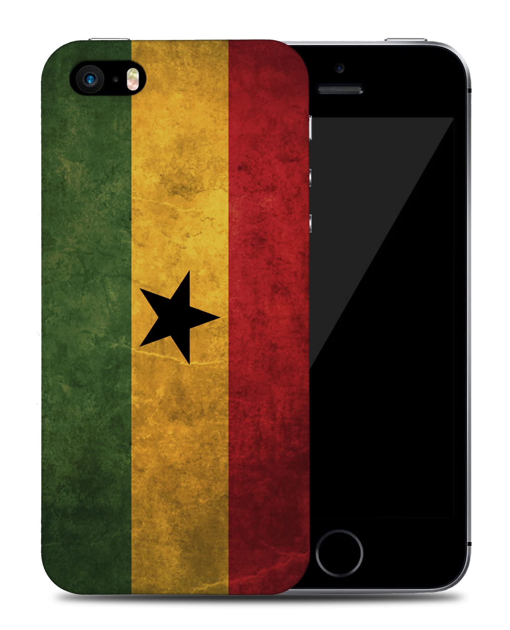 Ghana Flag iPhone 5/5S/SE (2016) Phone Case - Durable Protective Cover with Vibrant Country Design | Perfect for Travel, National Pride & Everyday Use