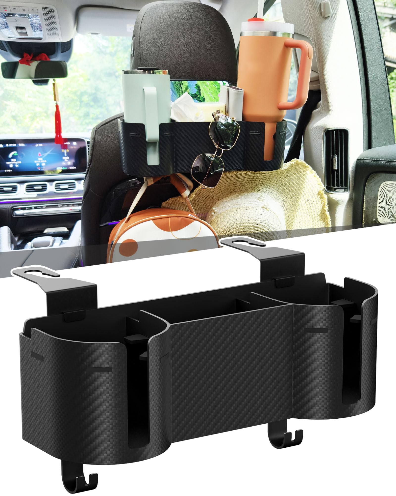 Car Headrest Backseat Cup Holder 3.7