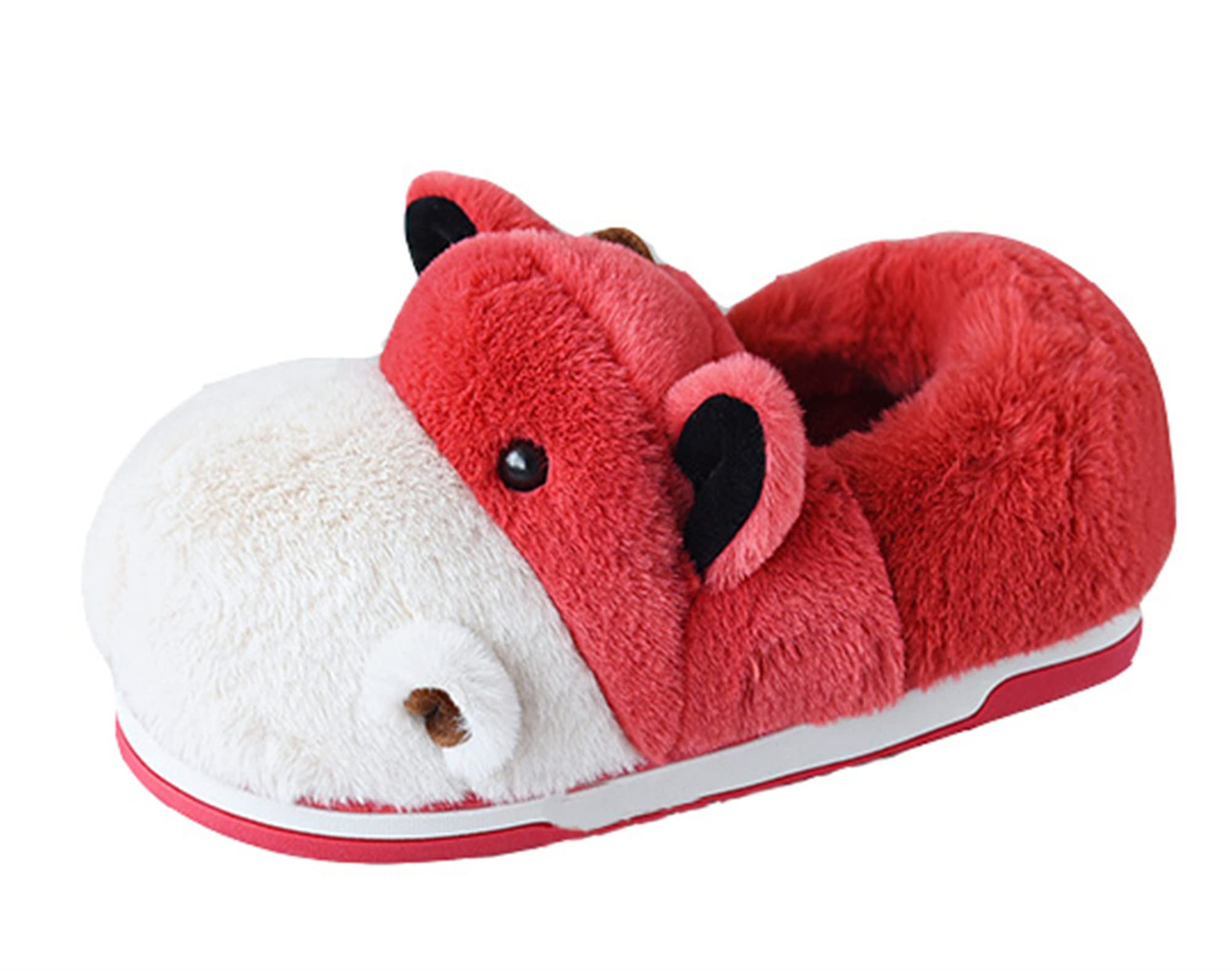 LANFIRE Women's Cute Hippo Slippers - Animal Themed Fuzzy House Shoes, Soft Plush Winter Warm Slippers with Non-Slip Sole for Indoor Comfort | Perfect Gift for Christmas, Cozy Home Wear & Lounge Relaxation