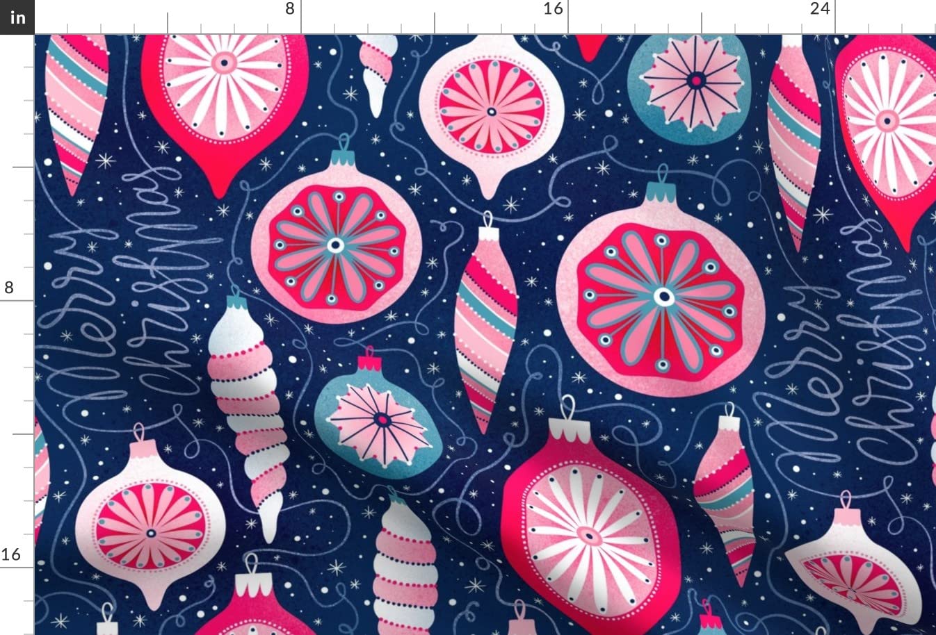 Christmas Holiday Maximalist Printed Minky Fabric Fat Quarter - Soft Plush for Sewing Baby Blankets, Quilt Backing & DIY Crafts - Perfect for Holiday Decor, Gift Making & Cozy Home Projects