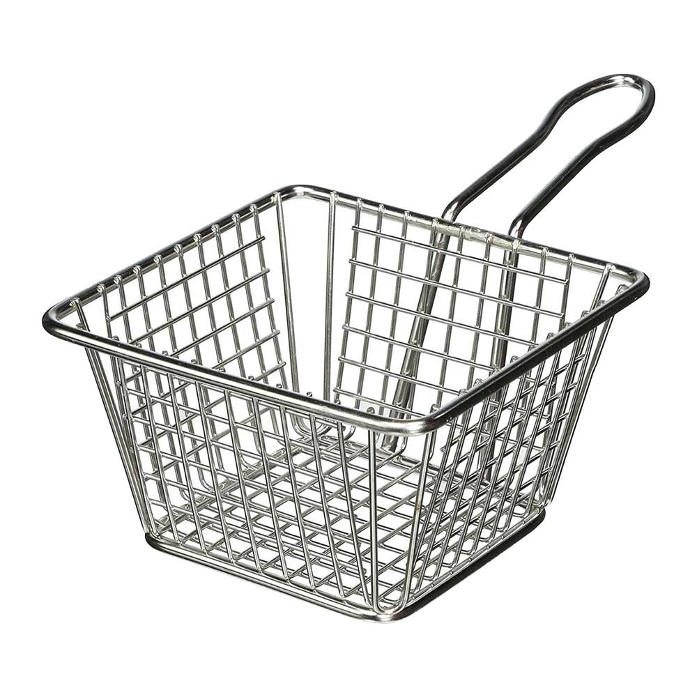 American Metalcraft MSQBSQT 5-Inch Stainless Steel Serving Fry Basket - Perfect for Deep Frying, Appetizers & Party Snacks
