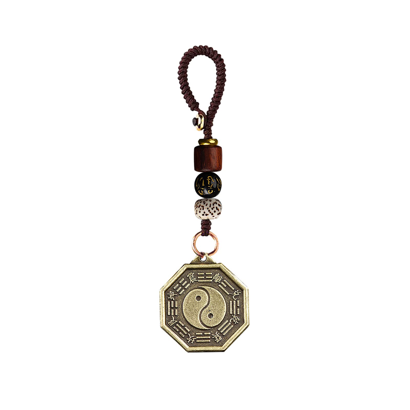 Premium Brass Keychain for Men - Handcrafted Copper Metal Pendant with Gourd Design - Durable Car Keys Accessory (Perfect for Everyday Use, Gifts & Travel)