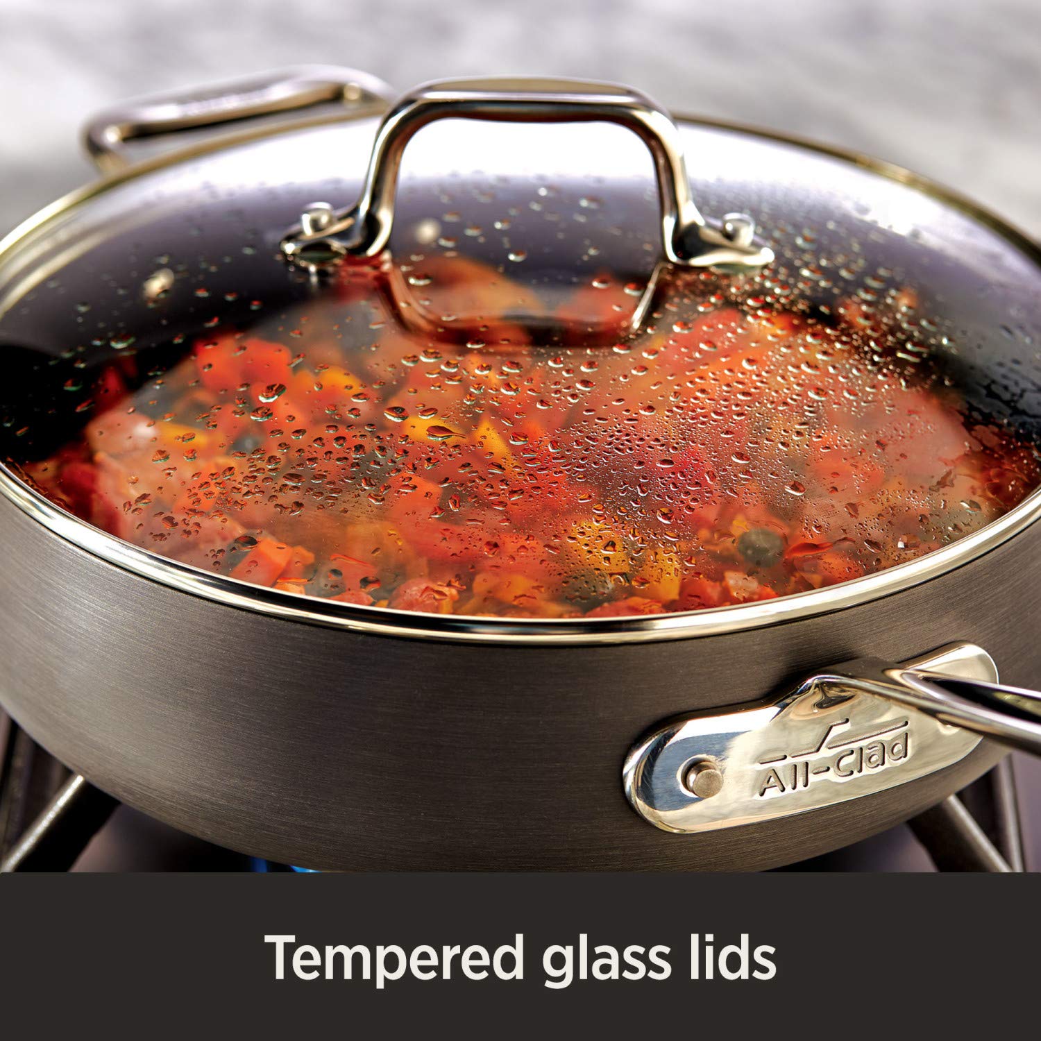 All-Clad HA1 Hard Anodized Nonstick Sauce Pan 3.5 Quart - Induction Compatible, Oven Safe Up to 350°F - Premium Black Cookware Set for Sauteing, Simmering & Sauce Making - Ideal for Home Chefs & Professional Kitchens
