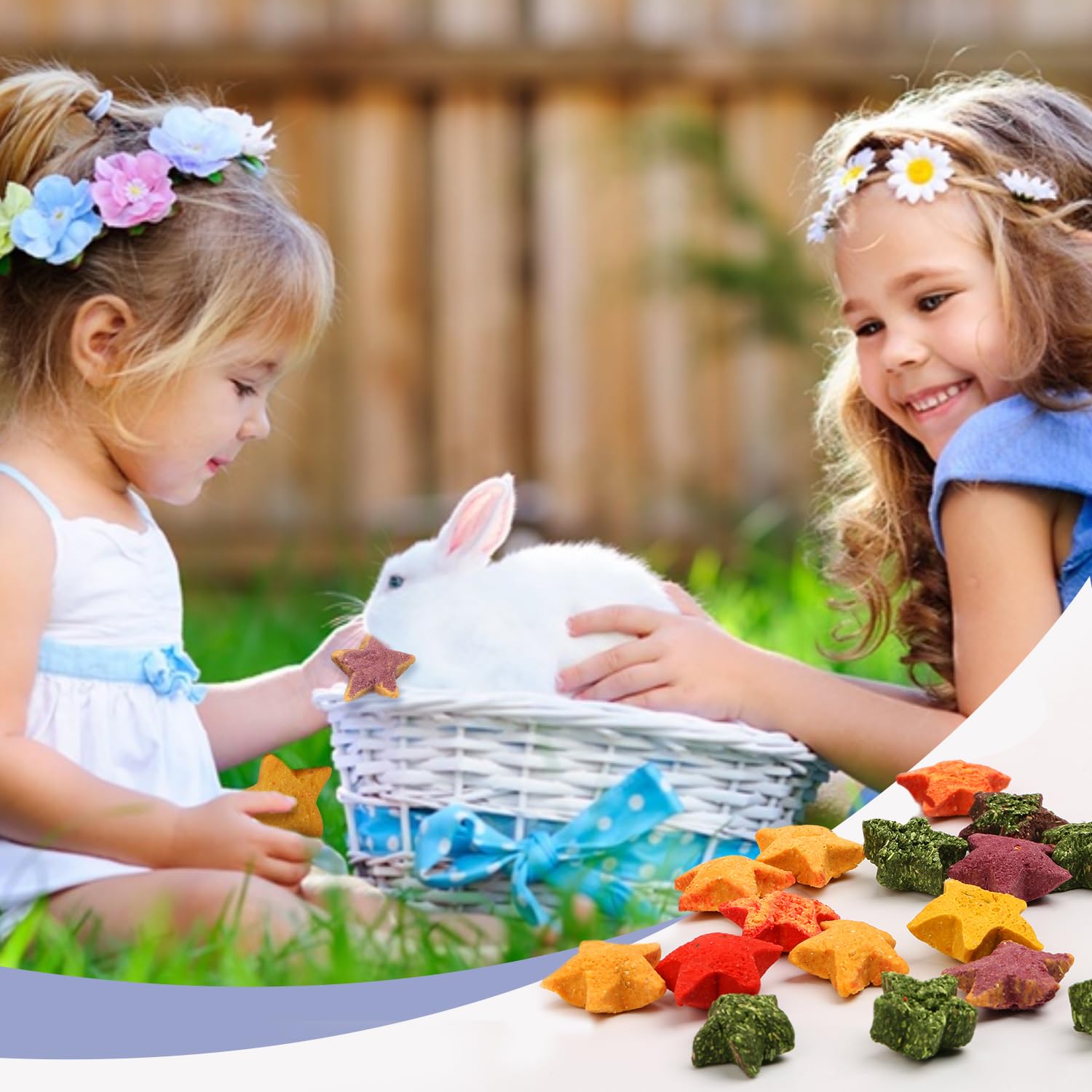 Healthy Mini Star Rabbit Treats - Natural Snacks for Rabbits & Small Pets - Chew Toys for Dental Care