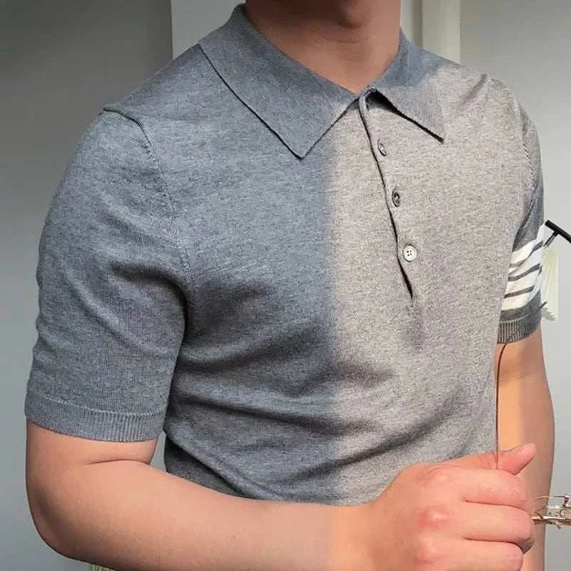 Men's Slim Fit Polo Shirt - Breathable Summer Casual T-Shirt for Outdoor Activities & Daily Wear