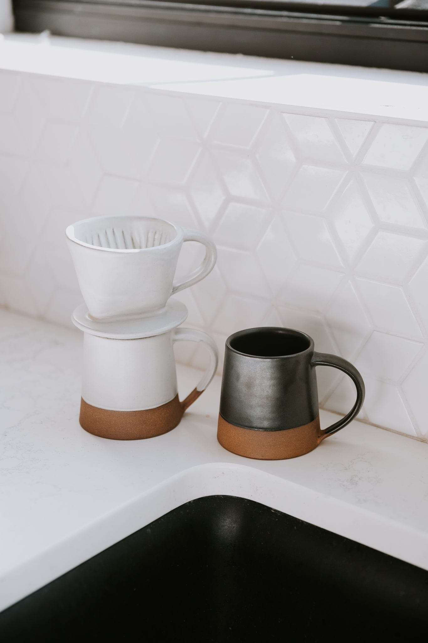 Premium Himalayan Stoneware Pour Over Coffee Dripper - Handcrafted Ceramic Coffee Maker for Single Cup Brewing - Perfect for Home, Office & Camping Use