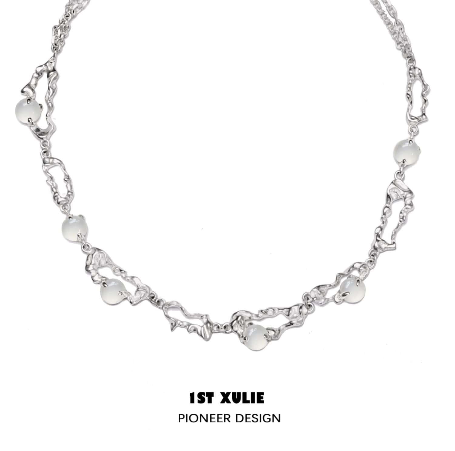 18K Gold Plated White Agate Choker Necklace for Women - Elegant Natural Stone Jewelry for Party, Wedding & Evening Wear
