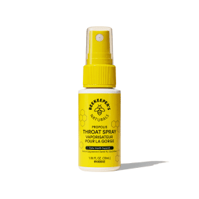 Beekeeper's Naturals Propolis Throat Spray - Soothe Sore Throat & Boost Immunity - Natural Remedy for Cold & Flu Relief - Perfect for Travel, Work & Home Use