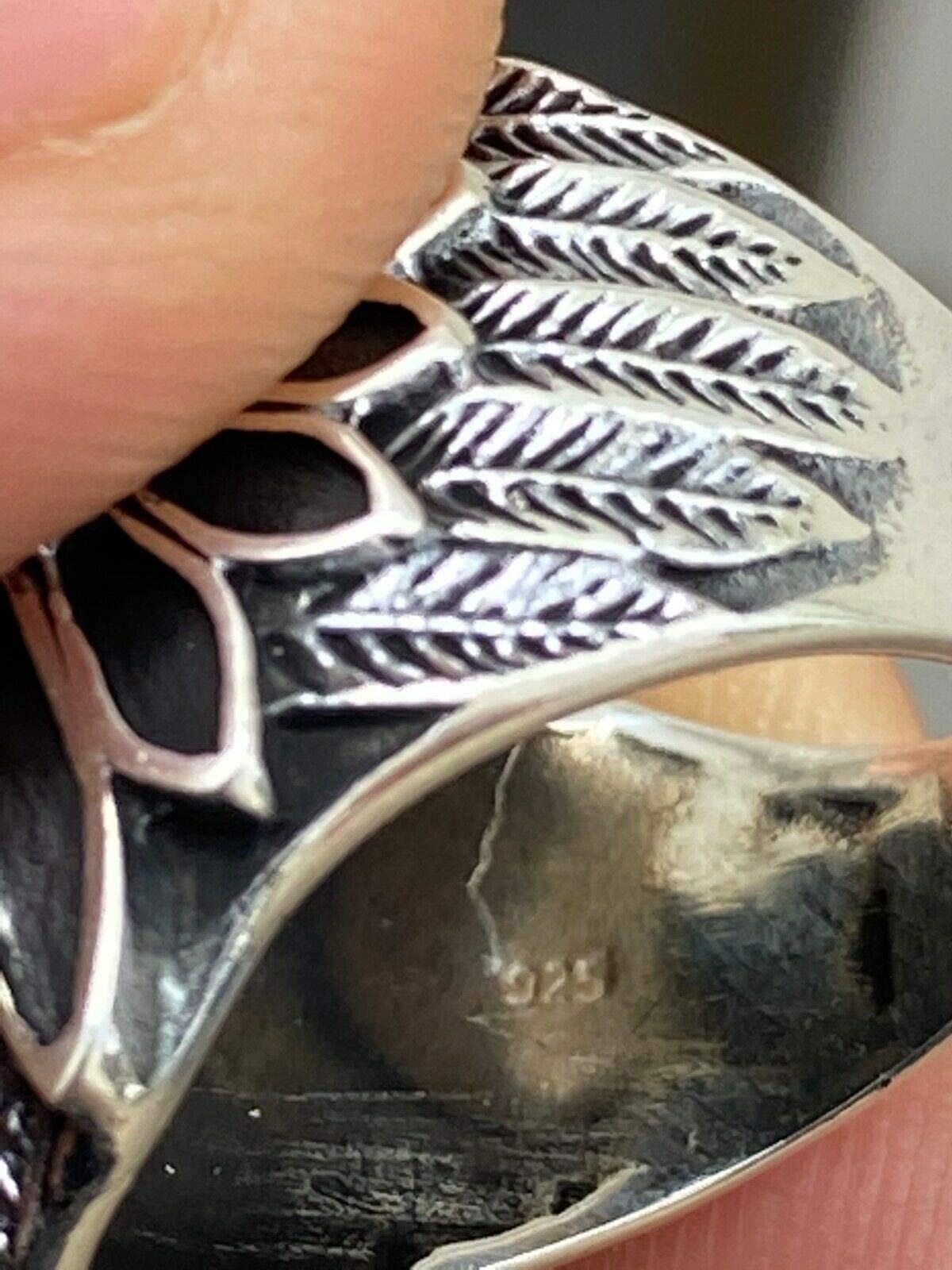 925 Sterling Silver Indian Chief Biker Ring for Men - Large Size 7-13 - Handcrafted Native American Style Jewelry - Perfect for Bikers, Motorcycle Enthusiasts & Western Fashion Lovers