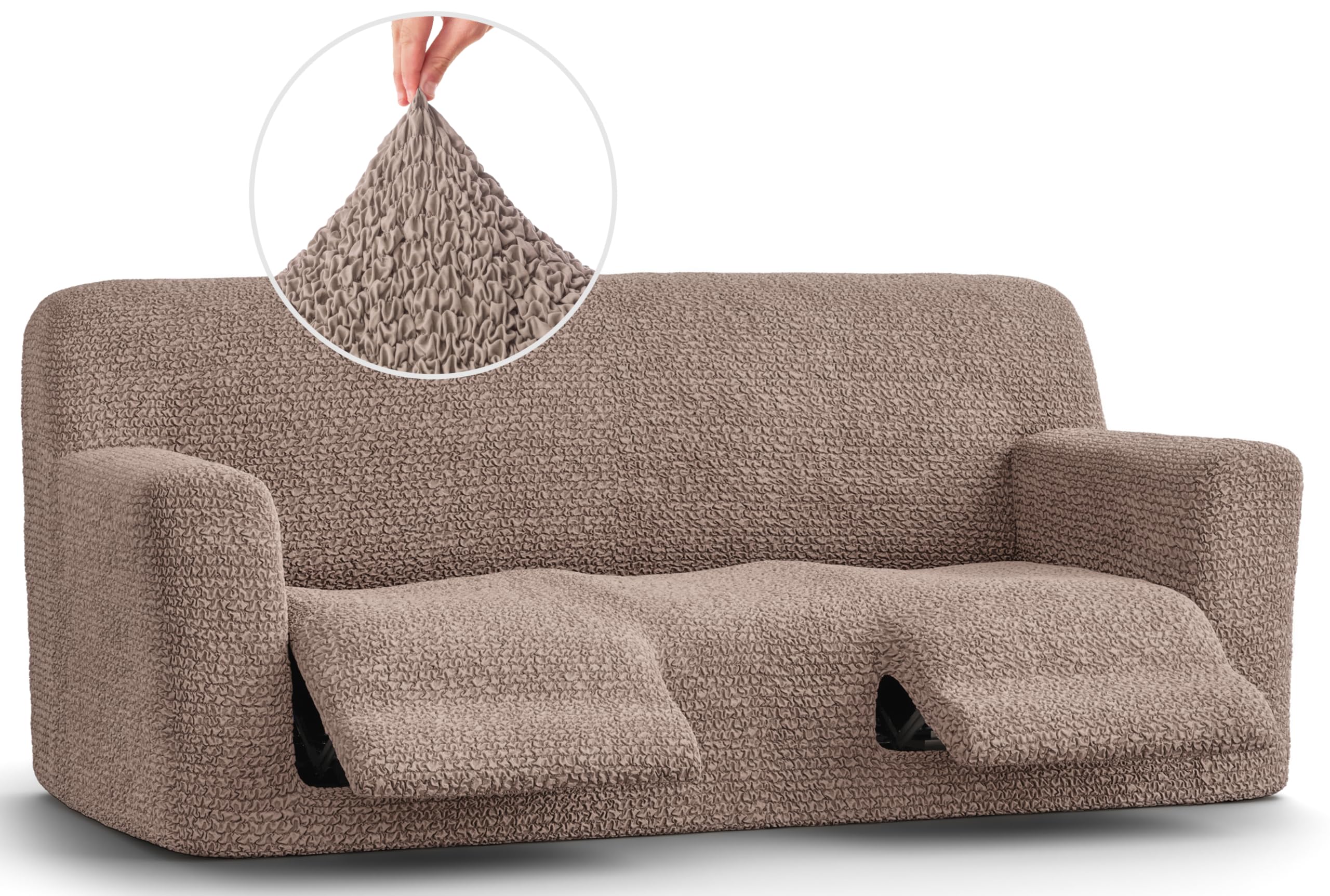 PAULATO BY GA.I.CO. Recliner Sofa Cover - Stretchable 1-Piece Slipcover for Recliners - Soft Microfiber Furniture Protector - Marsala Color - Perfect for Living Room, Home Theater & Office Use