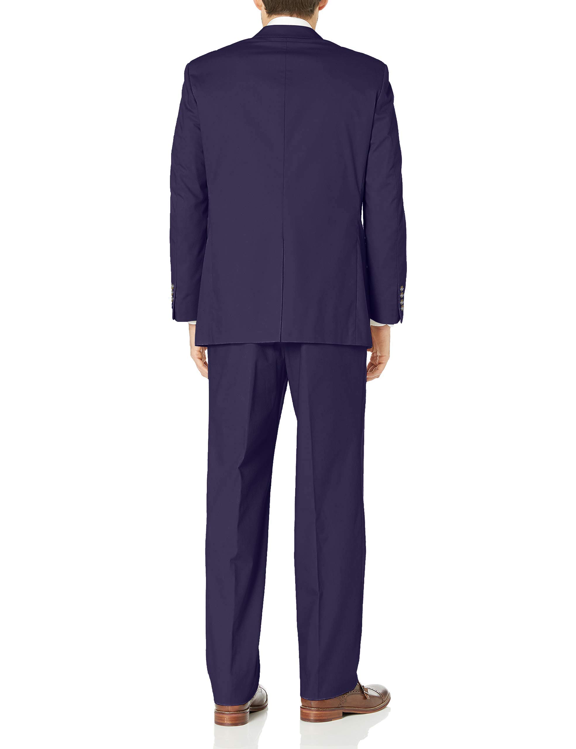 Palm Beach Men's Boone Poplin 2-Button Center Vent Suit Jacket - Slim Fit Business Blazer for Weddings, Office & Formal Events