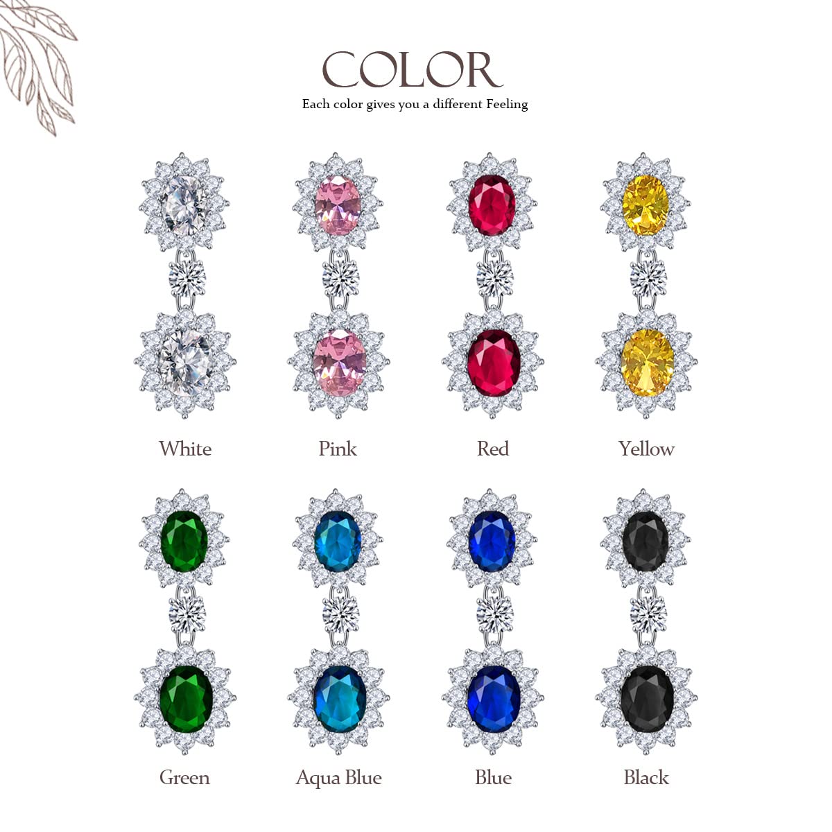 LAVINA Royal CZ Dangle Earrings - Princess Diana Style Elegant Jewelry | Sparkling Cubic Zirconia Earrings for Women | Perfect for Weddings, Prom, Birthday Gifts & Special Occasions | Luxury Fashion Accessories for Evening Parties & Formal Events