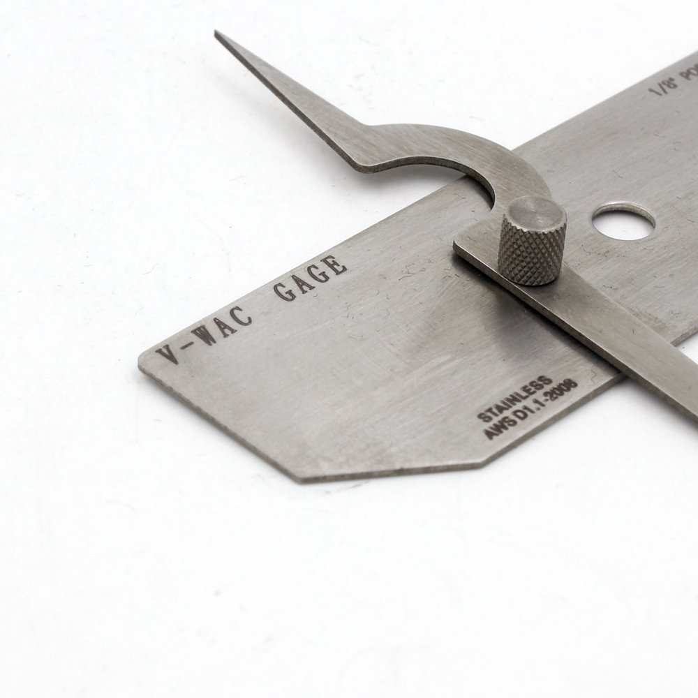 Weld V-Wac Gauge - Standard Welding Biting Edge Undercut Measurement Tool - Professional Welder Inspection Ruler for Pipe & Plate Welding Quality Control
