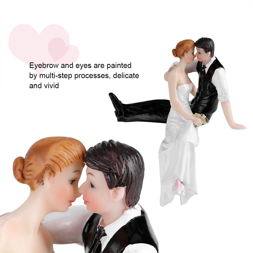 Romantic Wedding Cake Toppers - Bride and Groom Figurines for Wedding Cake Decoration, Elegant Wedding Gift for Couples - Perfect for Anniversary, Engagement & Bridal Shower Celebrations