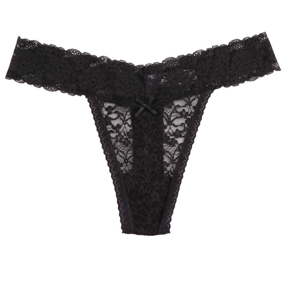 Sexy Lace Thongs for Women - 5 Pack V Cheeky See-Through Panties | Comfortable & Breathable Underwear for Daily Wear, Date Night & Special Occasions
