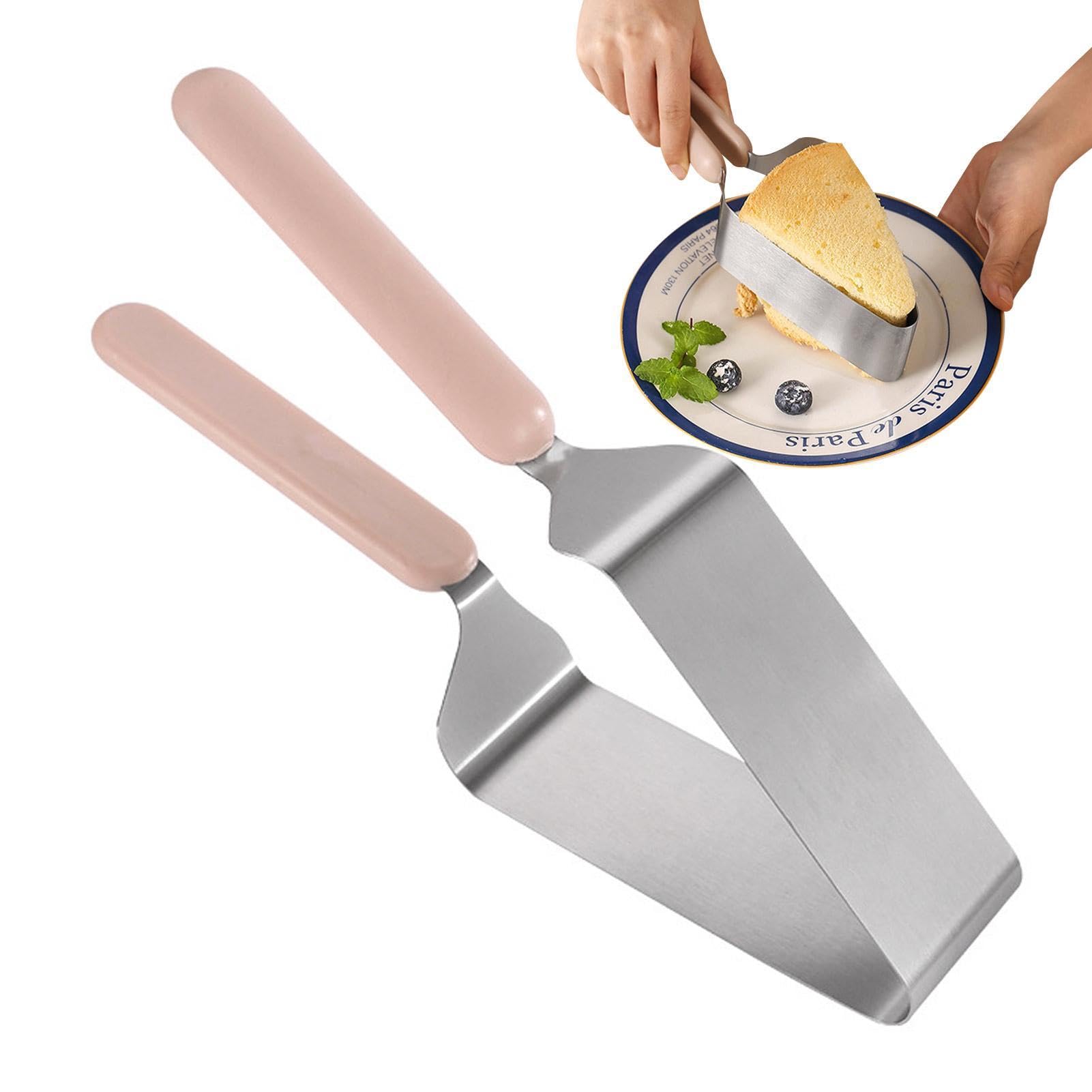 DUDOK 1/2 Pcs Stainless Steel Cake Slicer - 27x5cm Adjustable Pie Cutter & Cake Spatula with Double Ergonomic Handle | Durable Cake Knife for Birthday Parties, Wedding Cakes, Pastries & Desserts | Perfect for Professional Bakers & Home Baking Enthusiasts