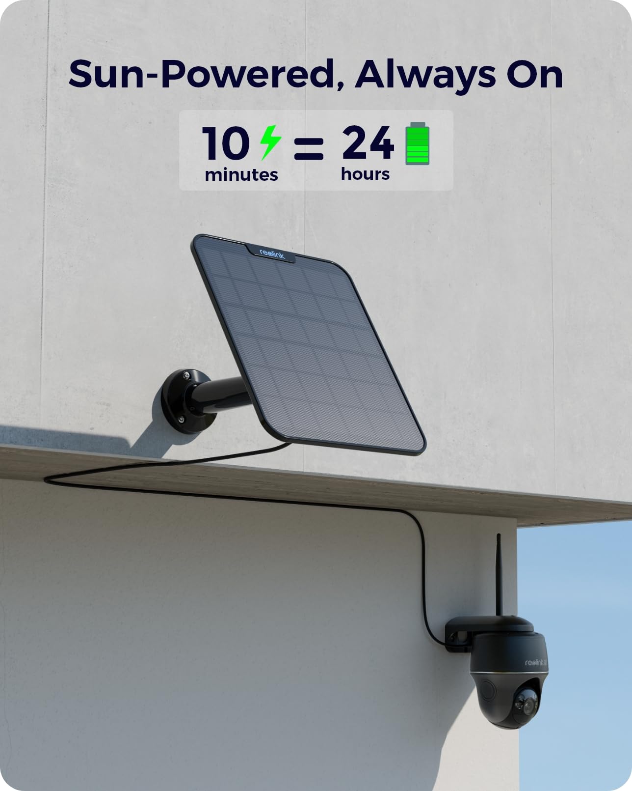 REOLINK 4K Wireless Outdoor Security Camera with Solar Panel - 360° Pan Tilt, 8MP Color Night Vision, 2.4/5GHz Dual-Band WiFi, No Monthly Fees - Compatible with Home Hub - Ideal for Home Security, Yard Monitoring & Business Surveillance (Argus PT 4K+ 6W, Black)