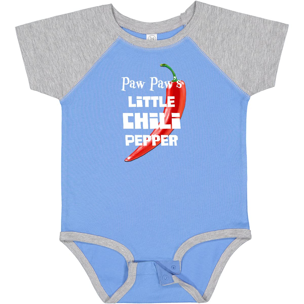 Inktastic Paw Paw's Little Chili Pepper Baby Bodysuit - Soft Cotton Infant Onesie for Boys & Girls - Perfect for Family Photos, Holidays & Everyday Wear
