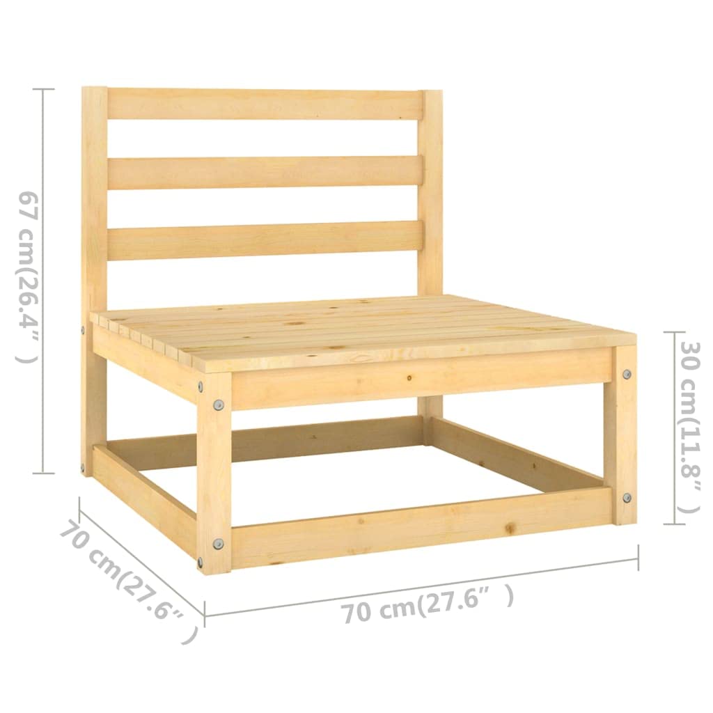 10-Piece vidaXL Patio Lounge Set - Outdoor Garden Furniture, Sectional Sofa with Cushions, Retro-Style Solid Pine Wood Corner Sofa for Backyard, Poolside & Patio Relaxation
