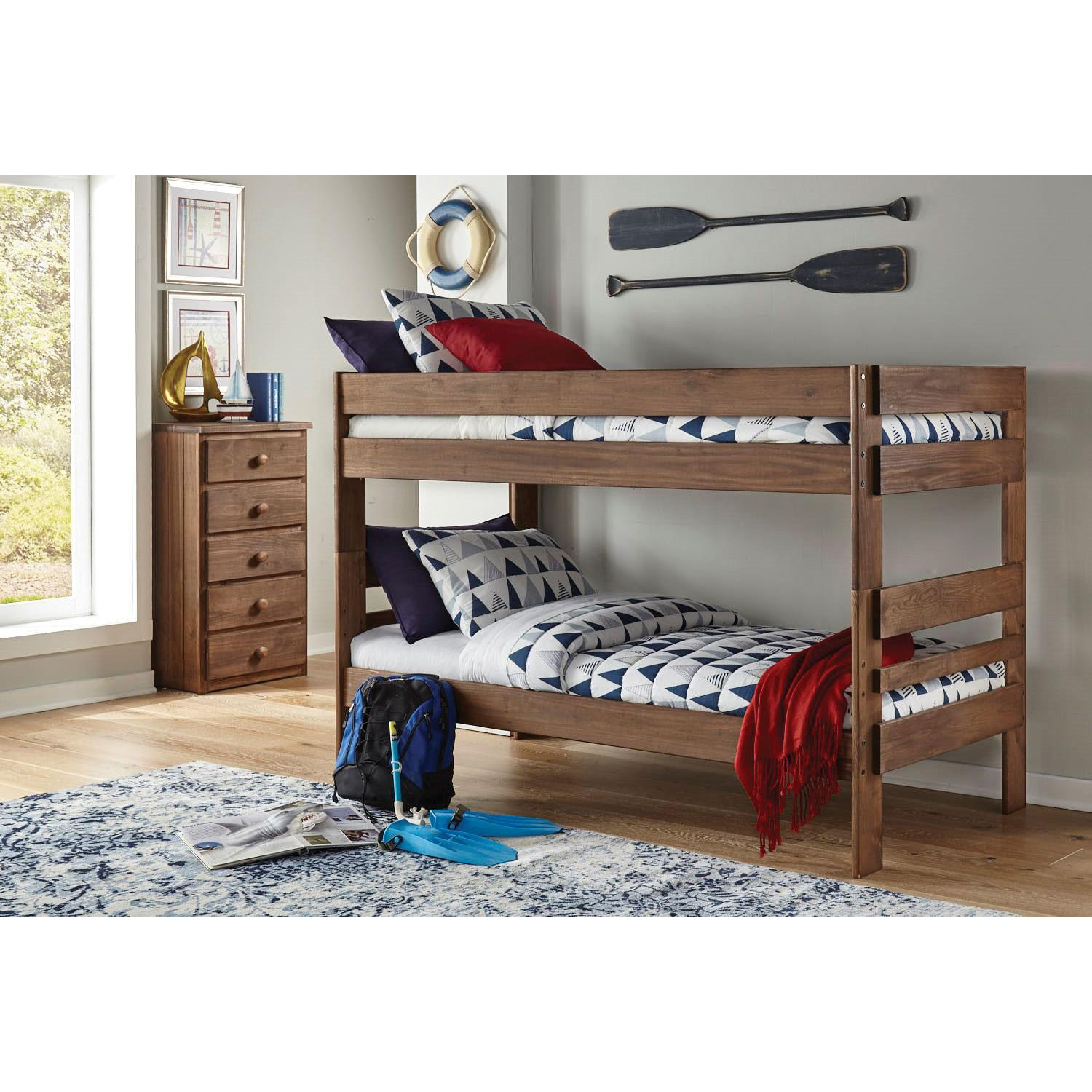 Quinn Gray Bunk Bed for Kids & Teens - Twin Over Twin Metal Frame with Guardrails - Space Saving Bedroom Furniture for Small Rooms, Dorms & Sleepovers