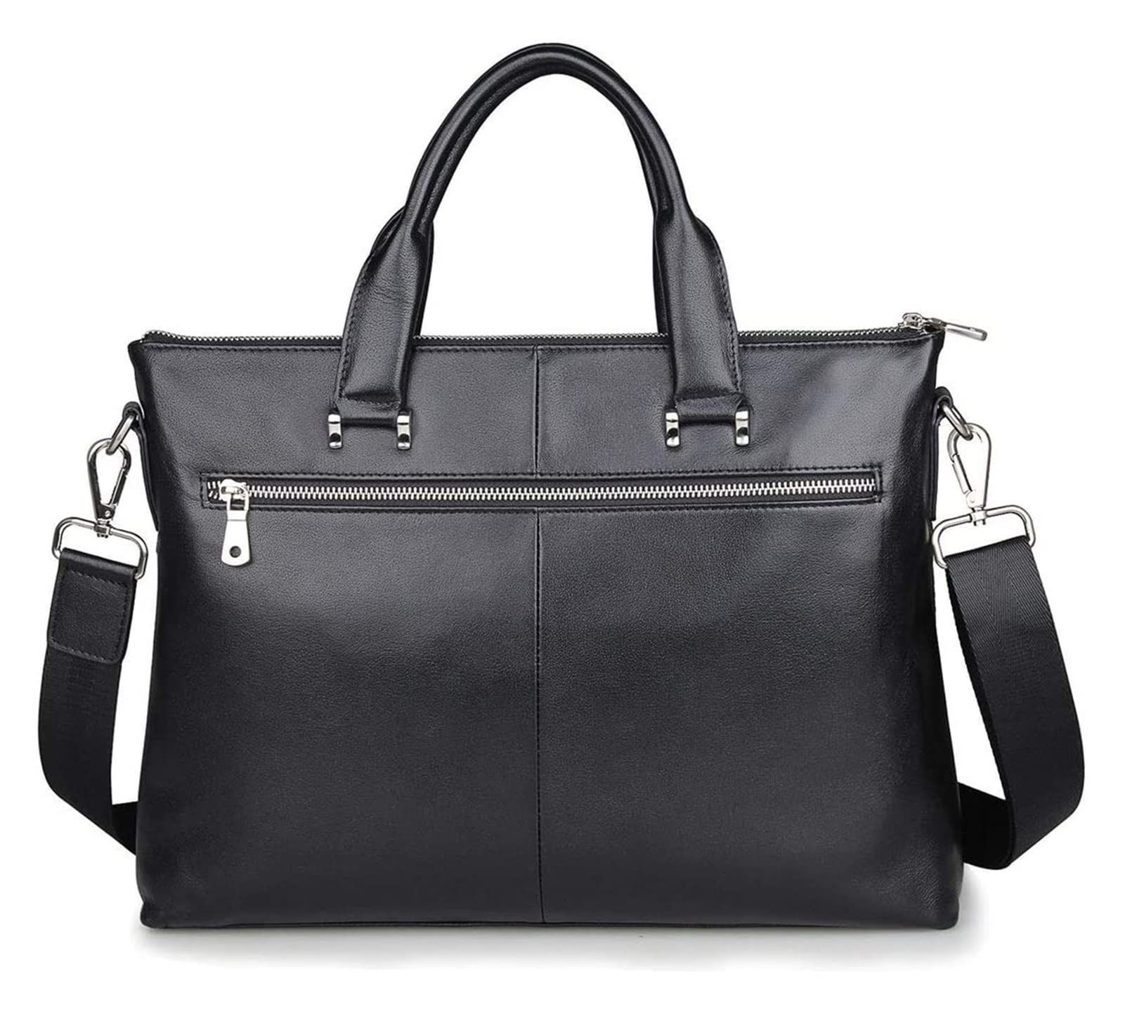 Vintage Leather Business Briefcase - 15 Inch Cowhide Messenger Bag for Laptop, Crossbody Shoulder Satchel for Men & Women | Perfect for Office, Travel & Business Meetings