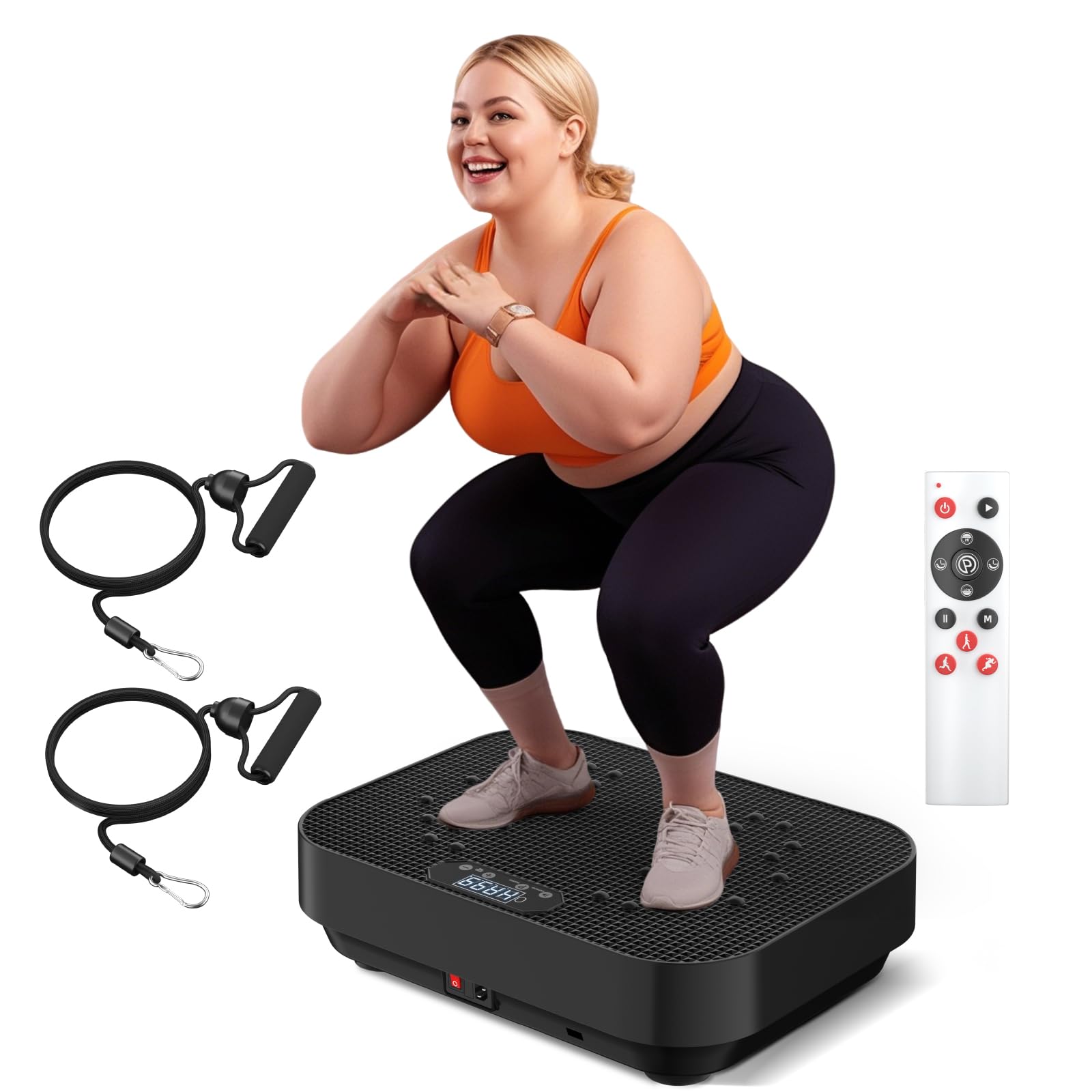 2025 Upgraded Vibration Plate Exercise Machine - 330 Lbs Capacity Full Body Workout Platform with 8 Modes for Weight Loss & Lymphatic Drainage | Home Gym Equipment for Toning, Circulation & Relaxation