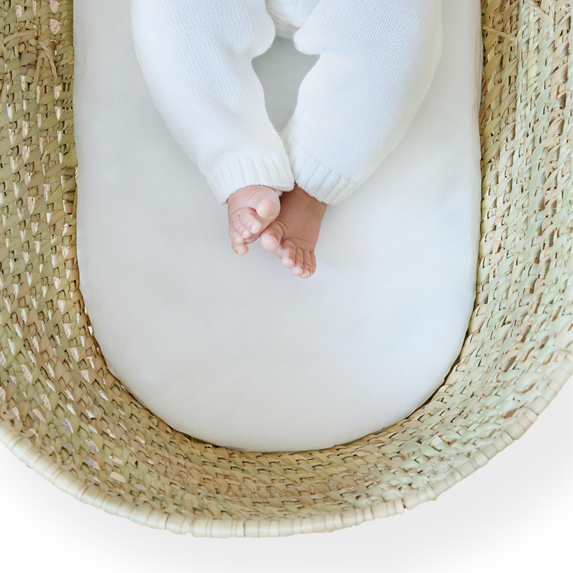 Clair De Lune Moses Basket Mattress - Premium Baby Crib Mattress for Newborns & Infants | Breathable & Comfortable Sleeping Pad for Nursery, Bedside, Travel & Home Use