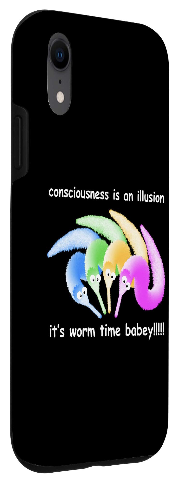 iPhone XR Death is Inevitable Phone Case - Funny Magic Worm on a String Meme Design - Protective Cover for Everyday Use & Meme Lovers