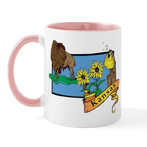 White/Pink Inside - Kansas Mug