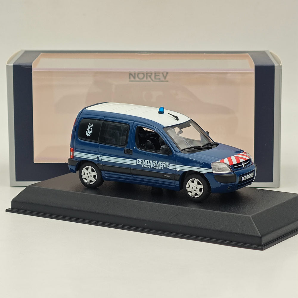 1/43 Scale Norev Citroen Berlingo Gendarmerie Cynophile Diecast Model Car 2005 - Police K9 Unit Vehicle Collectible for Display & Gifts