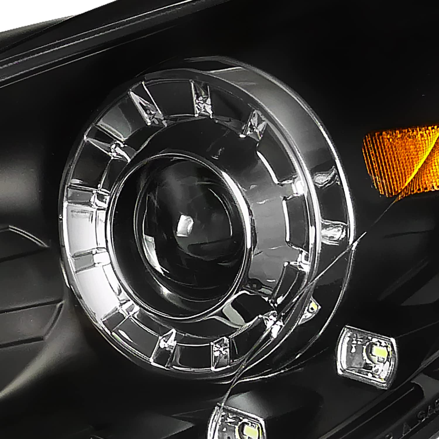Spec-D Tuning SMD LED Black Projector Headlights - Compatible with 2011-2014 Hyundai Sonata - Left & Right Pair Headlamp Assembly - Upgrade for Night Driving & Enhanced Visibility