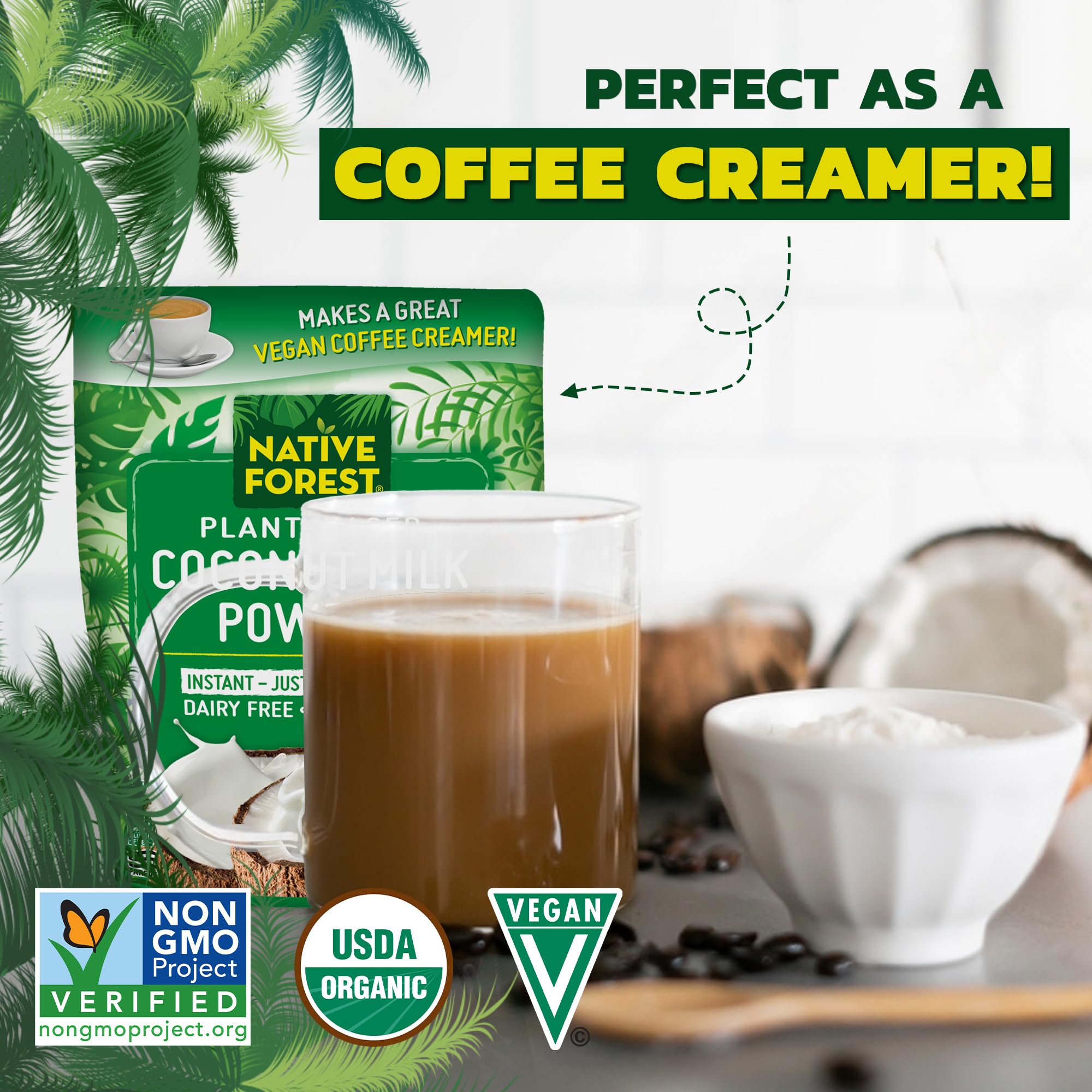 Edward & Sons Native Forest Organic Coconut Milk Powder - 33 lb Bulk Bag (528 oz) | Dairy-Free, Vegan, Gluten-Free | Perfect for Smoothies, Baking, Coffee Creamer & Thai Cooking