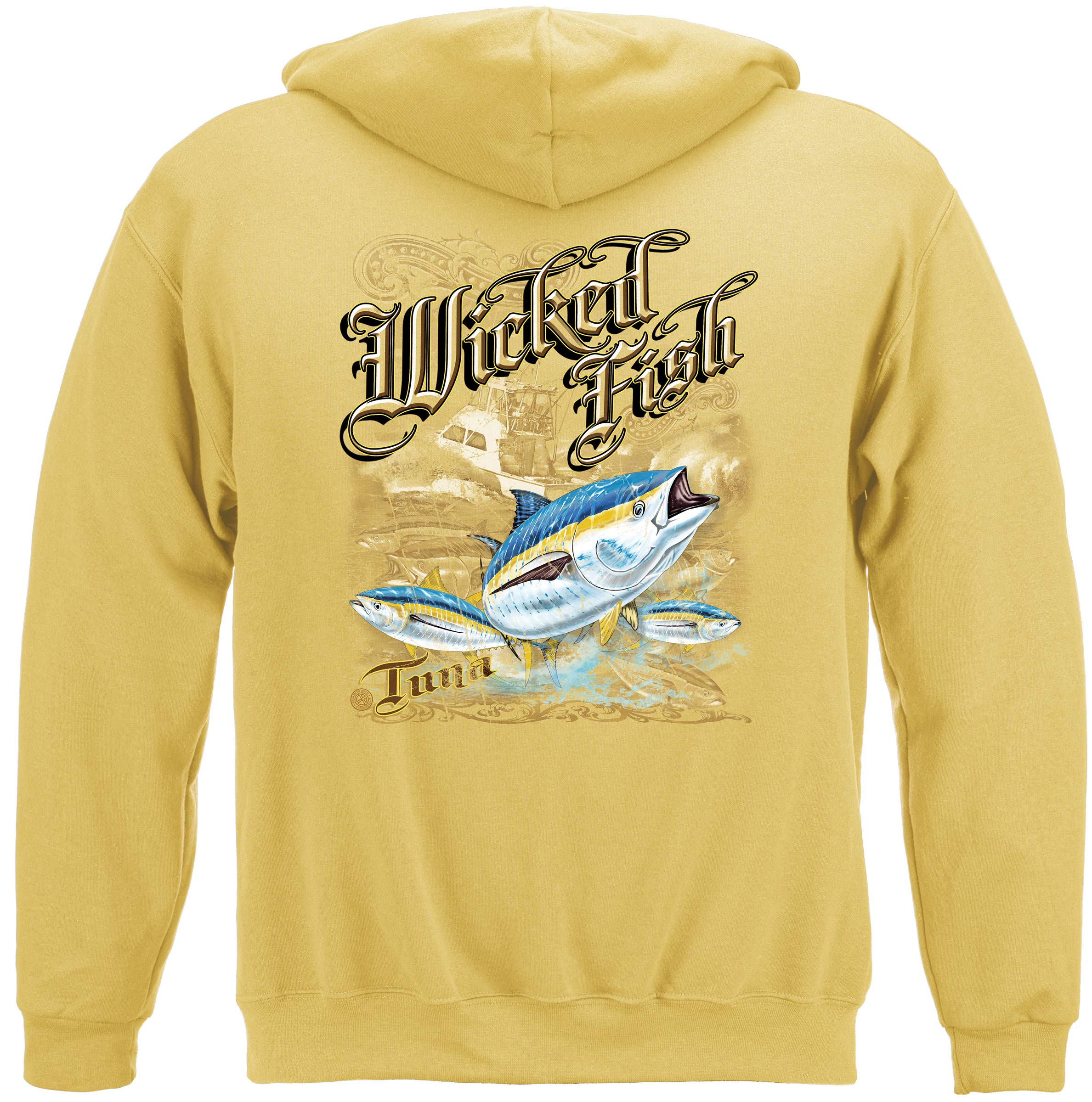 Premium 100% Cotton Tuna Yellowtail Bluefin Long Sleeve Sweatshirt for Men & Women | Comfortable Casual Fishing-Themed Pullover | Perfect for Outdoor Activities, Fishing Trips & Everyday Wear (Medium)