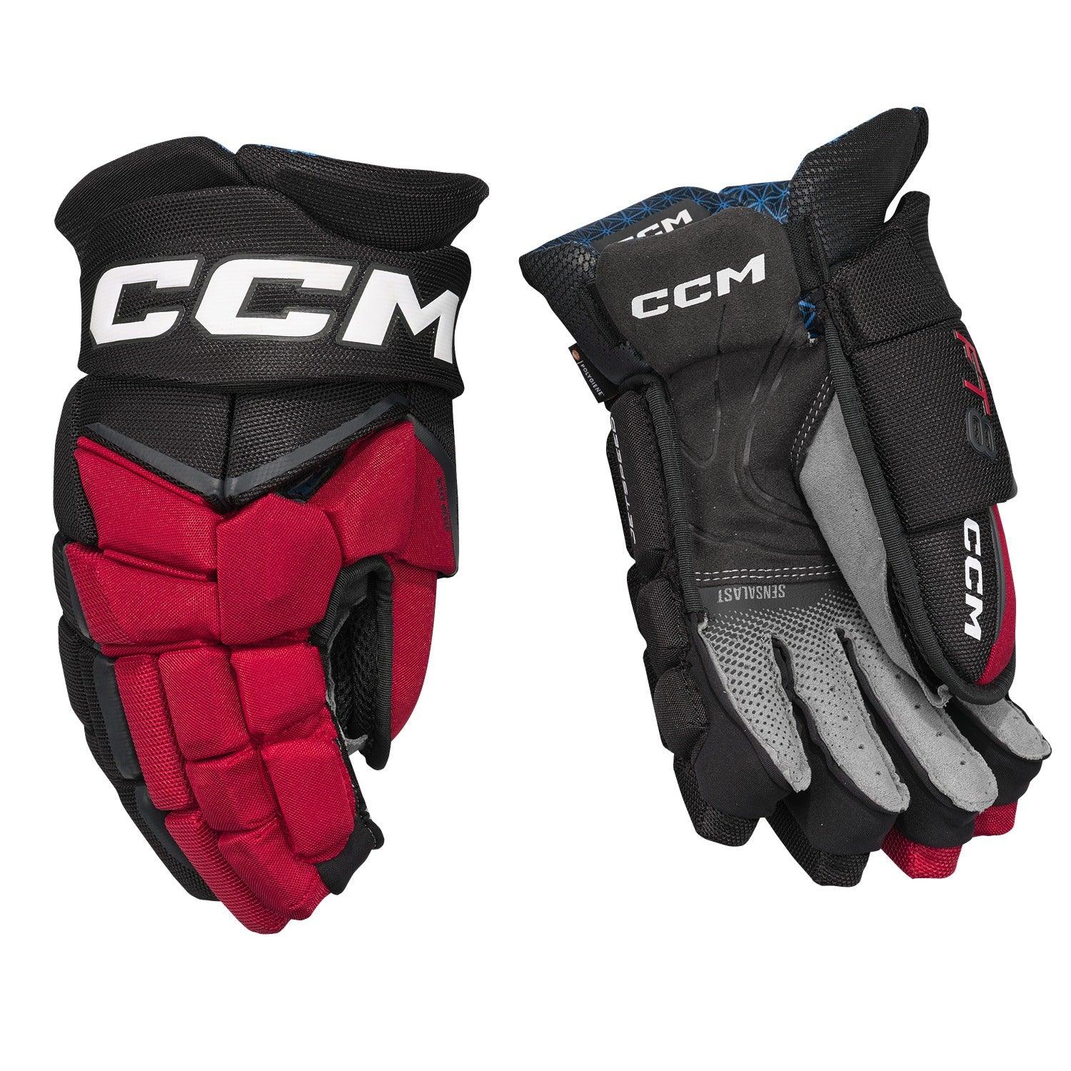 CCM Jetspeed FT8 Senior Hockey Gloves - Premium Ice Hockey Protective Gear for Men - Perfect for Competitive Games & Training Sessions