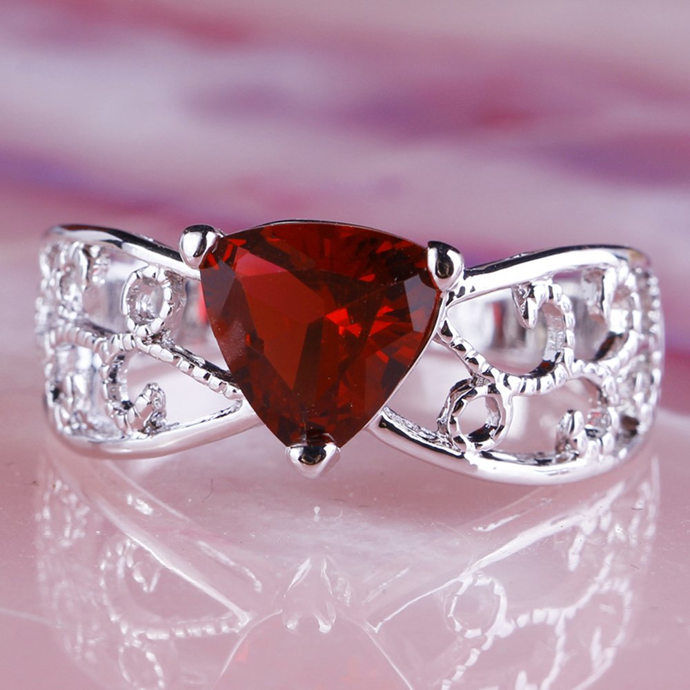 925 Sterling Silver Plated Simulated Pink Topaz Halo Engagement Ring for Women - Elegant Promise, Wedding & Anniversary Jewelry Gift