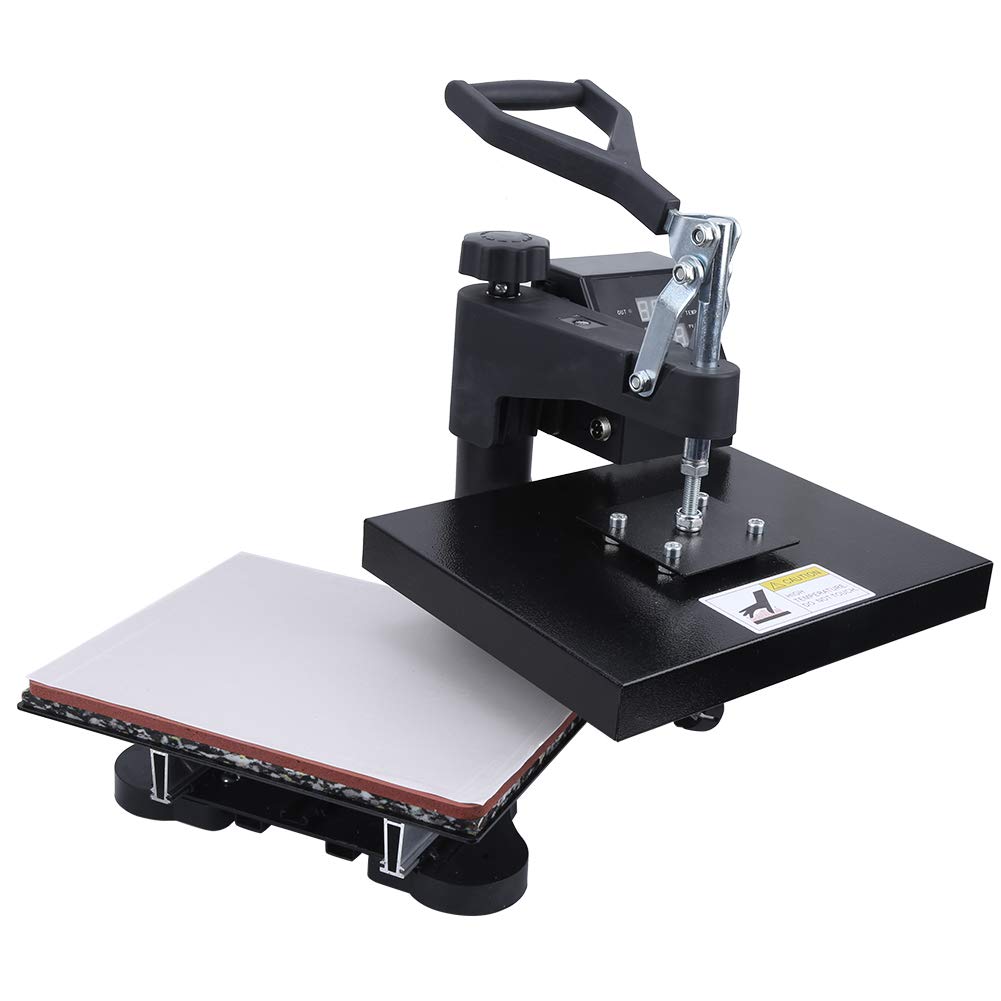 12 x 10 Inch Heat Press Machine with Digital Timer - 600W Dual Screen Control for T-Shirts, Vinyl & Sublimation - Perfect for DIY Crafts, Custom Apparel & Small Business Use (110V)