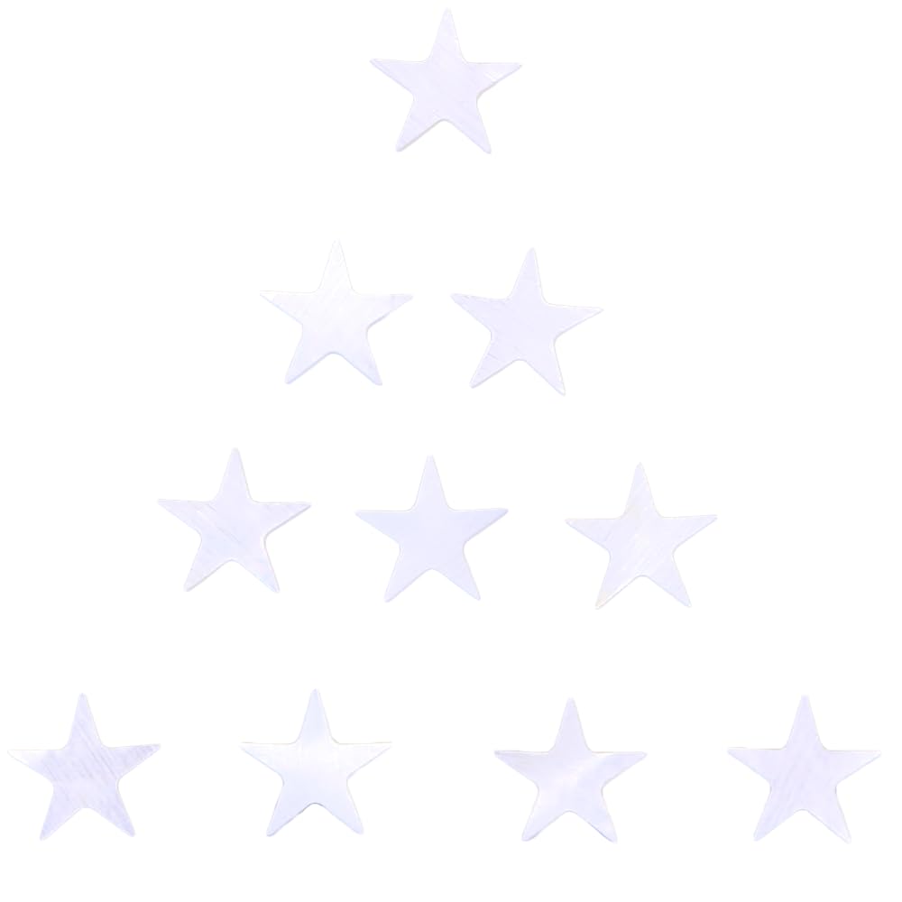 10 Pack White Mother of Pearl Inlay Dots for Guitar, Mandolin & Banjo Fingerboards - DIY Luthier Repair & Customization - Perfect for Instrument Upgrades & Decoration