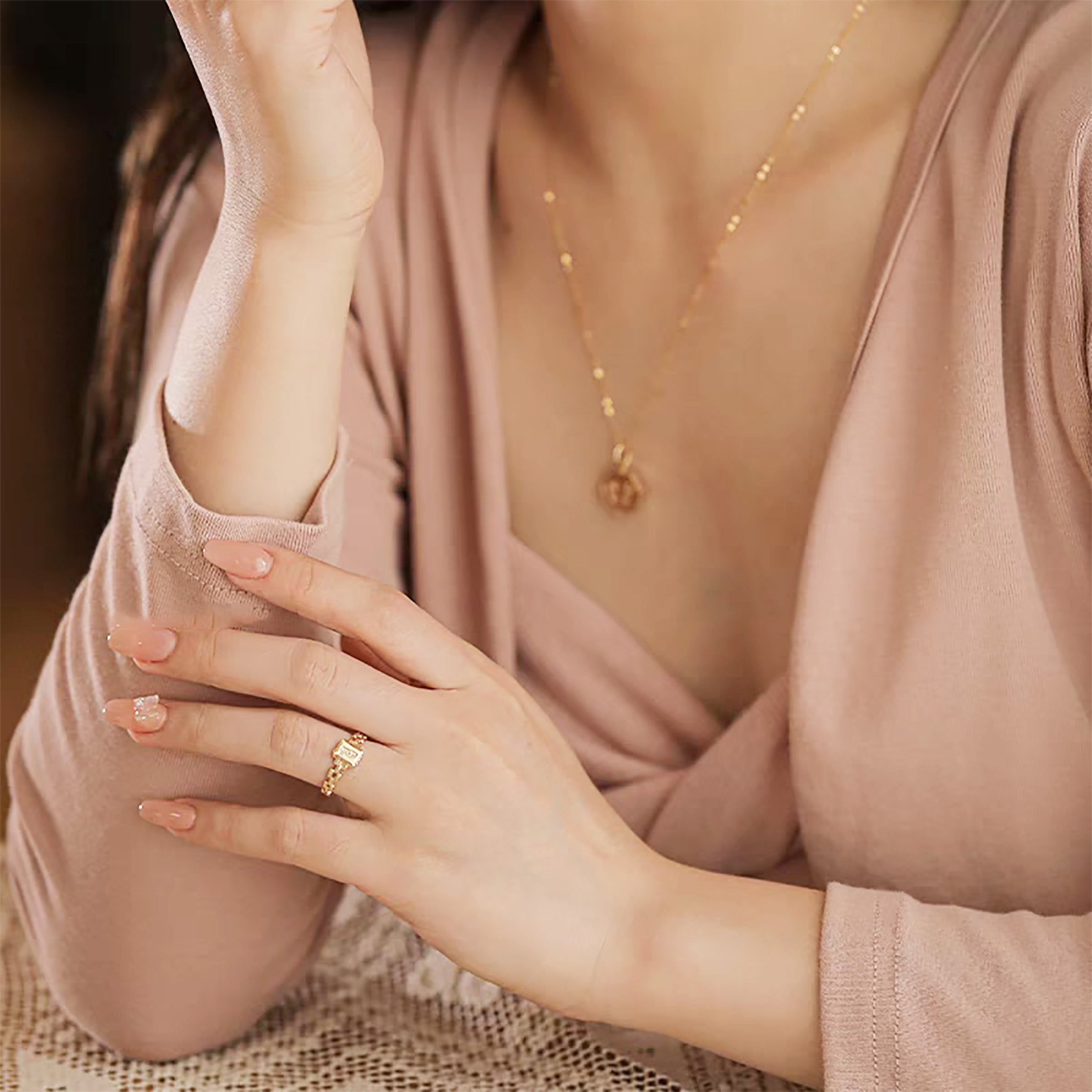 Solid Gold Footprint Ring - 14K Yellow Gold Handmade Jewelry for Women - Perfect for Gifts, Anniversaries & Special Occasions