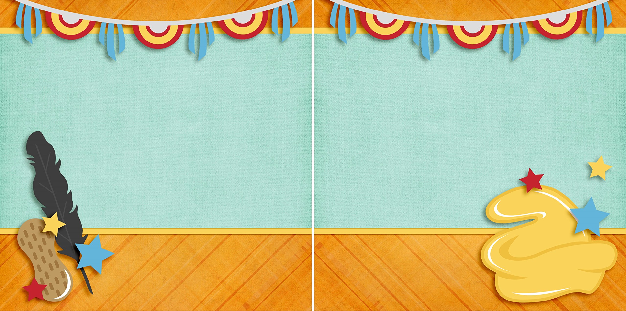 Flying Elephant NPM - Premade Scrapbook Pages - EZ Layout 2960 - DIY Scrapbooking Supplies for Memory Books, Photo Albums & Craft Projects