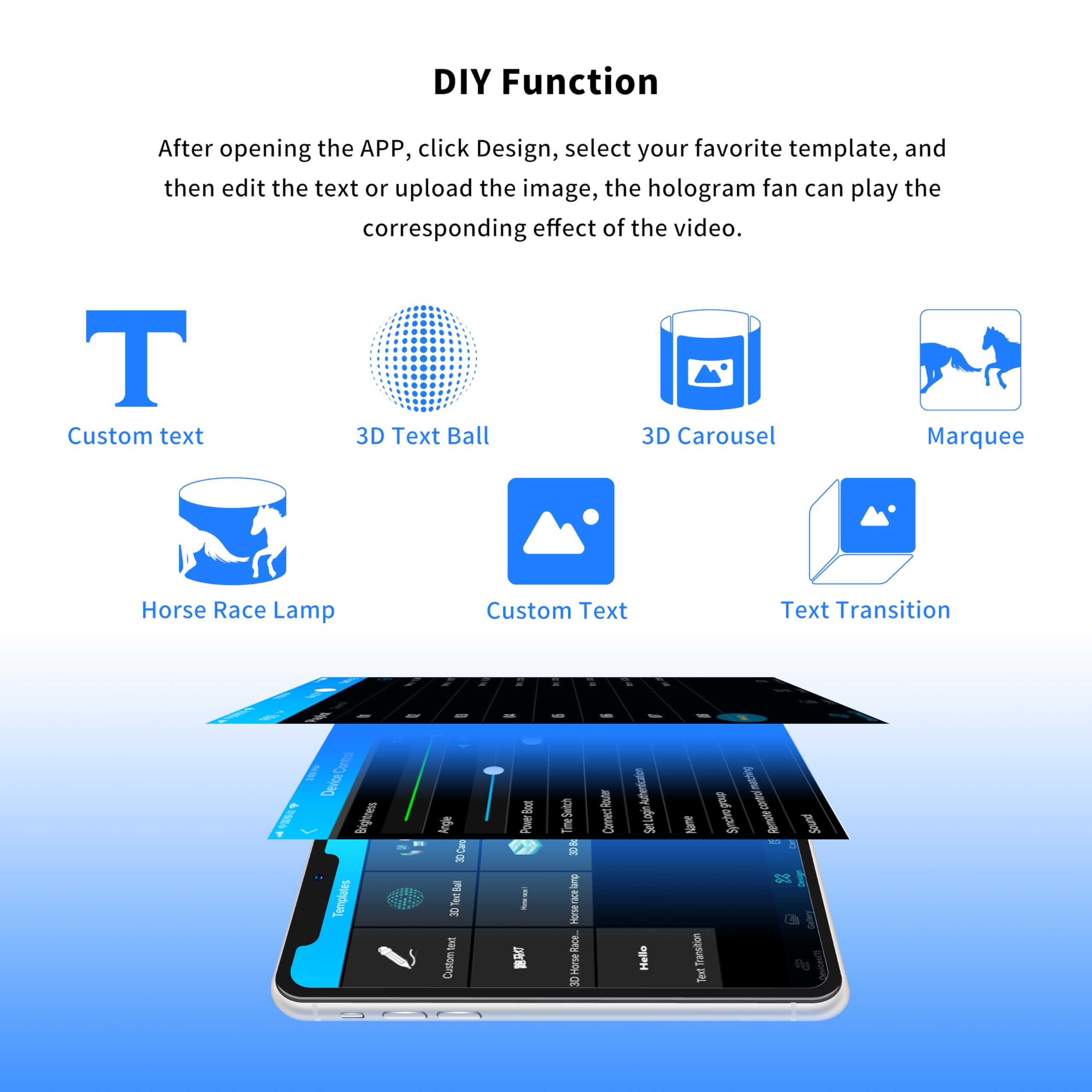 GIWOX 29.5 Inch 3D Hologram Fan - Ultra HD LED Holographic Display with 1184 Lamp Beads, Naked Eye 3D Video Projector for Advertising, Trade Shows & Retail Displays | Perfect for Storefronts, Exhibitions & Event Marketing