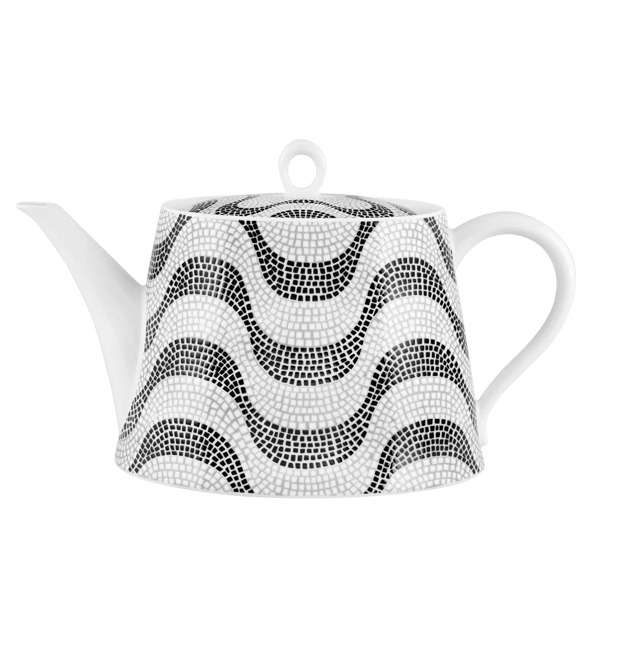 Vista Alegre Porcelain Portuguese Cobblestone Teapot - Elegant Handcrafted Tea Pot for Afternoon Tea, Gifts & Home Decor