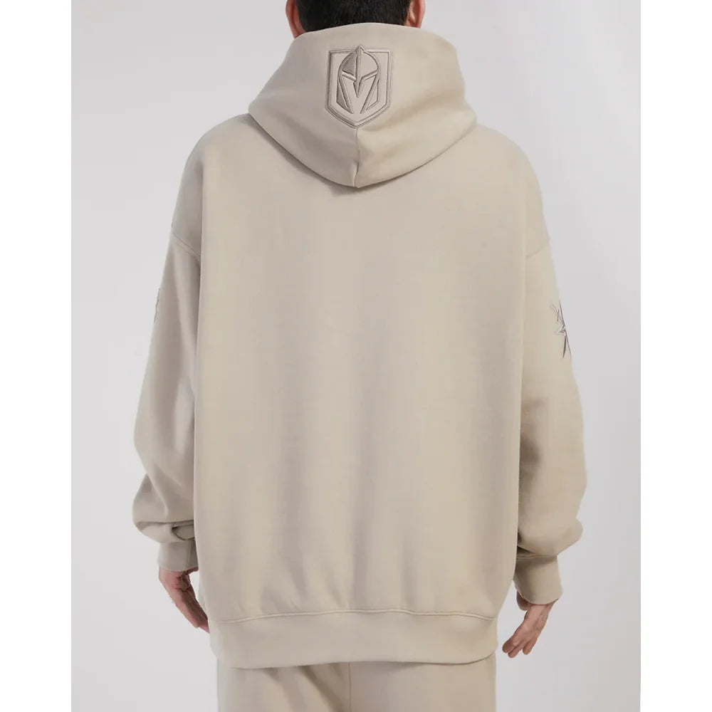 Men's Vegas Golden Knights Drop Shoulder Hoodie - Pro Standard Neutral Tan for Casual Wear & Game Day Outfits