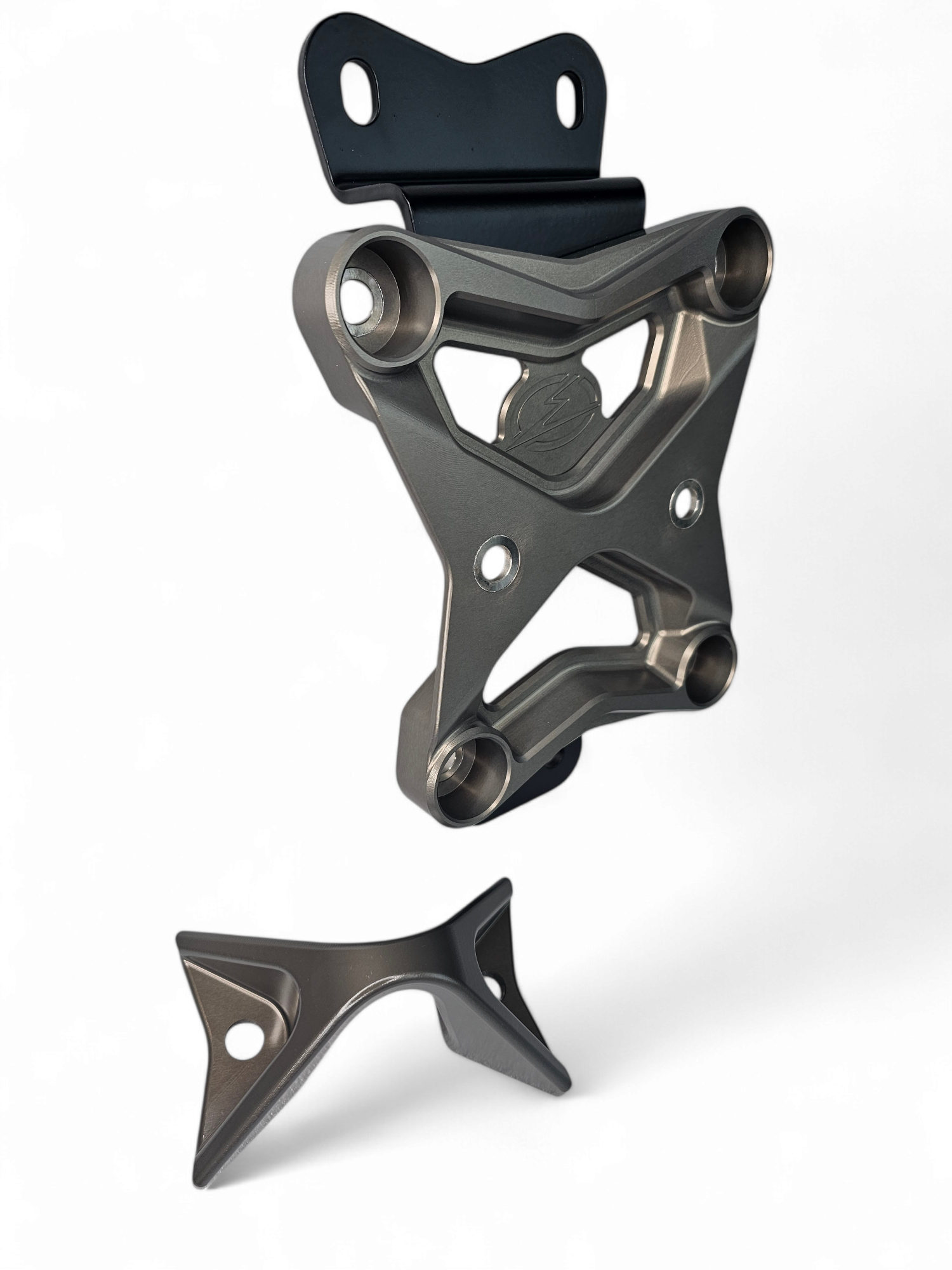 2022-2023 Can Am X3 10 Bolt Radius Rod Plate with Heavy Duty Pull Hook - Gun Metal RRP210015 - Off-Road UTV Accessory for Trail Riding & Dune Bashing