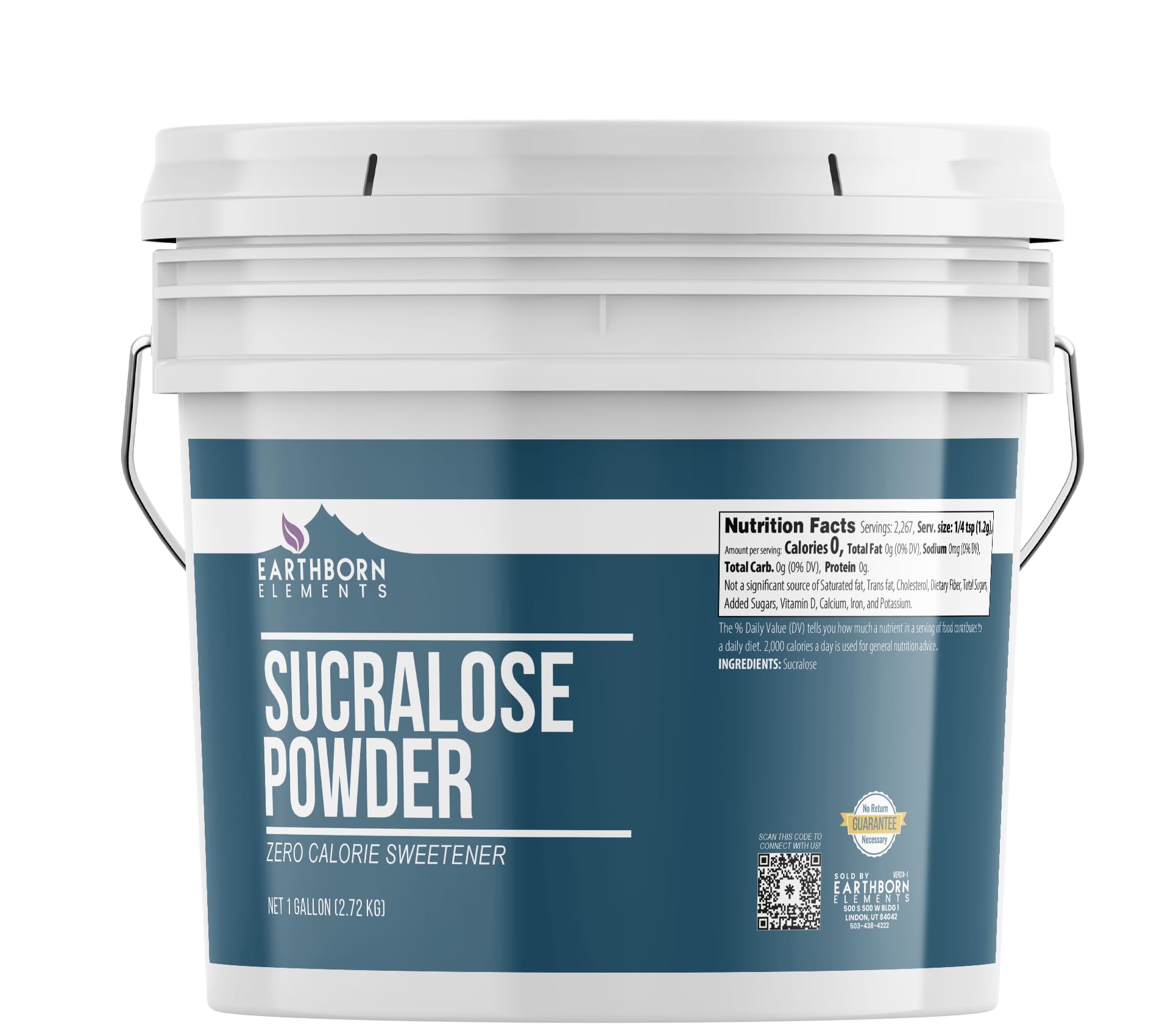 **Earthborn Elements Sucralose Powder 1 Gallon - Zero Calorie Sugar Substitute for Cooking, Baking & Beverages - Keto, Diabetic & Low-Carb Sweetener for Coffee, Tea & Desserts**