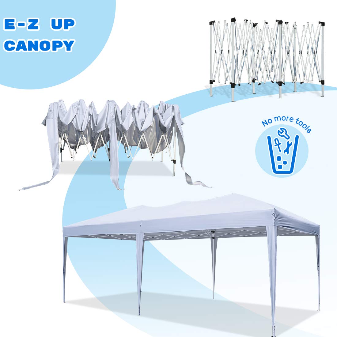 Quictent 10x20 ft Pop Up Canopy Tent - Waterproof Instant Shelter with 6 Sand Bags for Outdoor Events, Parties, Picnics & Camping | Heavy Duty Gazebo for Backyard, Beach & Tailgating