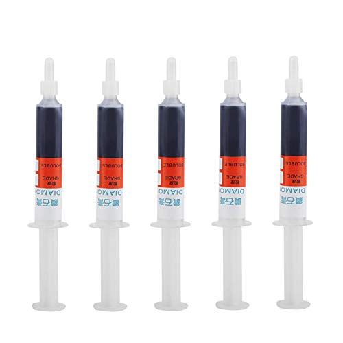Diamond Grinding & Polishing Paste Set - 5pc Lapping Compound Kit (W0.5-W40, 320~10000 Grit) for Metal, Jewelry & Stone Polishing - Perfect for DIY, Professional Metalworking & Gemstone Restoration
