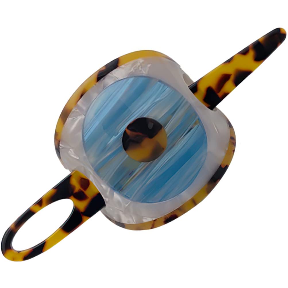 BREWIX Evil Eye Hair Cuff Bun Holder - Vintage Metal Hair Cage Clip, Acetate Hair Pin for Women - Wedding, Bridal & Special Occasion Hair Accessories - Perfect for Updos, Chignons & Boho Hairstyles