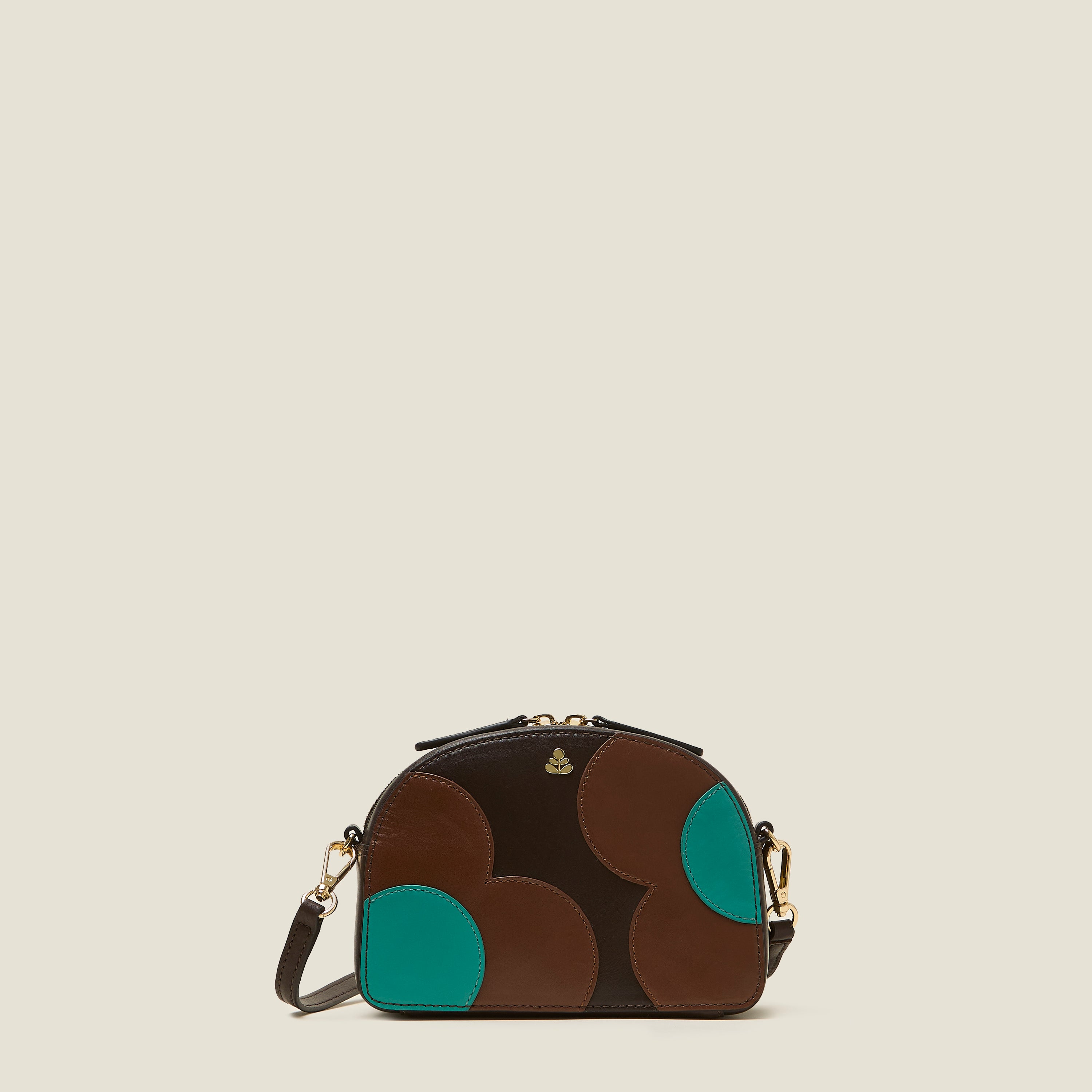 Babaluna Crossbody Bag with Spot Flower Design - Stylish Walnut Brown Purse for Women | Perfect for Travel, Shopping, and Everyday Use