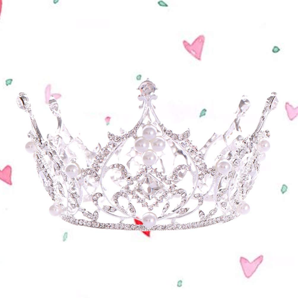 Luxury Minkissy Crystal Bridal Tiara Headband for Women - Baroque Rhinestone Wedding Crown, Queen Headpiece, White Round Bridal Accessories | Perfect for Weddings, Prom, Pageants, and Special Occasions